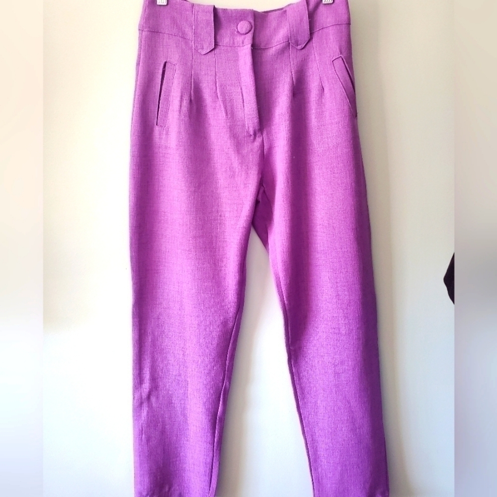 Chic Paris size small purple polyester  pants